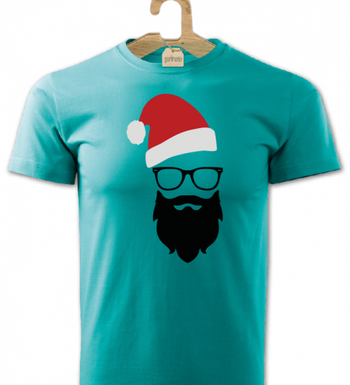Tričko pánske Hipster santa