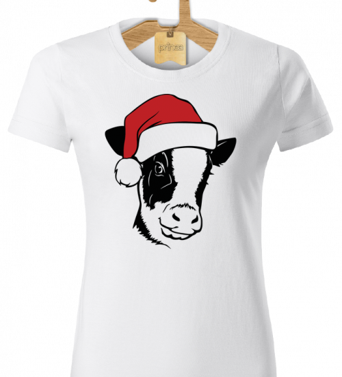 Tričko dámske bic Santa kravička