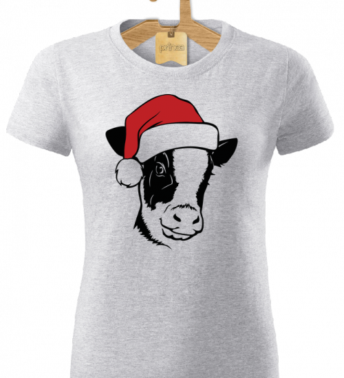 Tričko dámske bic Santa kravička
