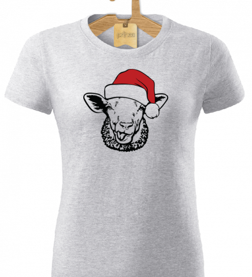 Tričko dámske bic Santa ovečka