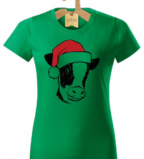 Tričko dámske bic Santa kravička
