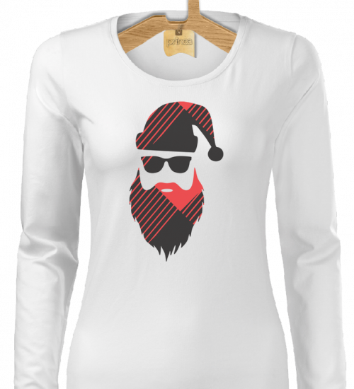 Tričko dámske dlhý rukáv Santa hipster 3