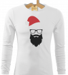 Tričko pánske dlhý rukáv Hipster santa