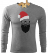 Tričko pánske dlhý rukáv Hipster santa