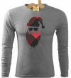 Tričko pánske dlhý rukáv Santa hipster 3