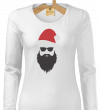 Tričko dámske dlhý rukáv Santa hipster 1