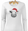 Tričko dámske dlhý rukáv Santa ovečka