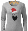 Tričko dámske dlhý rukáv Hipster santa